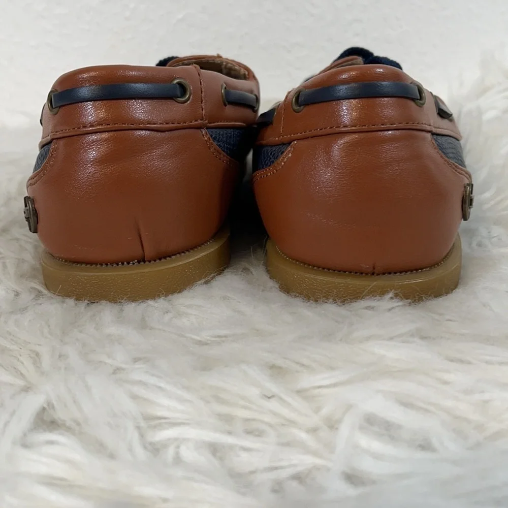 Phat Farm Men's Blue/Brown Boat Shoes Size 10.5